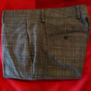 Bonobos Grey Plaid Italian Wool Pants